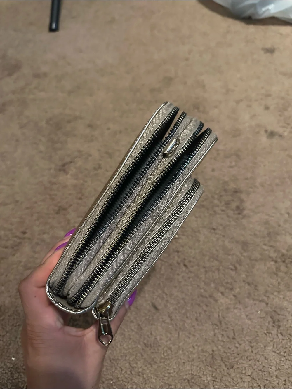 Metallic Gold Crossbody Phone Wallet